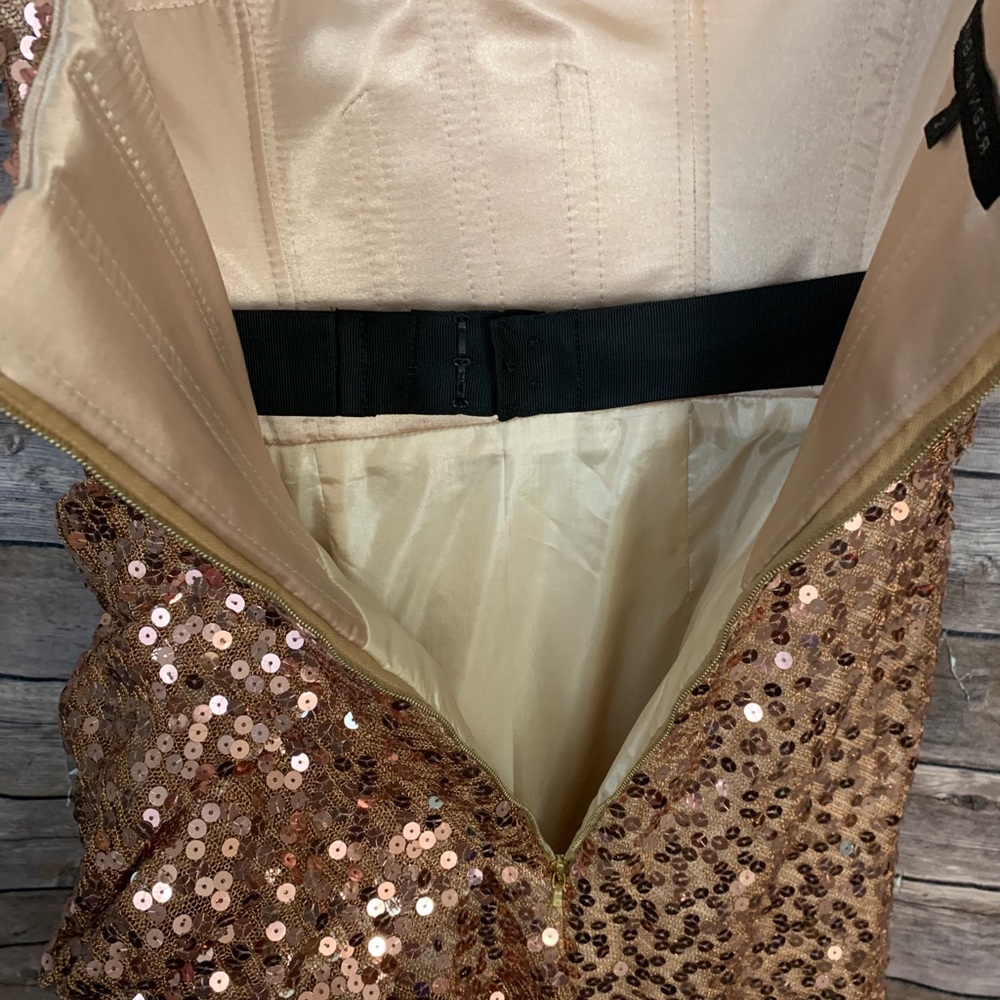 Rubin Singer Ruffled Sequin Gown - Picture 8 of 12